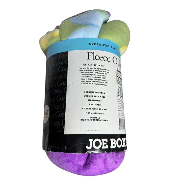 Joe Boxer Oversized Fleece Throw Blanket 50" x 70" Lightweight Polyester Tie-Dye - Picture 4 of 8